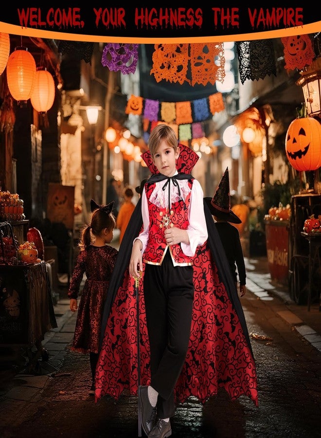 LOYO Boys Vampire Costume with Cape, Kids Halloween Costumes with Shirt and Pants, Boys Dress Up for Trick or Treat & Party(M,5-7 Years) - Image 5